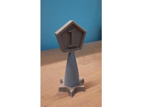 basic trophy customizer decor desktop memento piece 3d print model - Mito3D