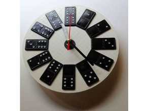 domino clock decor 3d print model - Mito3D