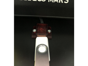 fijación usb cable electrónica elegoo Marte Rampa USB cargador soporte palo 3d print model - Mito3D
