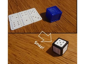 snap dice toy & game accessories modular 3d print model - Mito3D