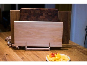 cutting board breakfast holder plastic wood kitchen & dining brettchen brettchenhalter frhstcksbrett halter schneidbrett 3d print model - Mito3D
