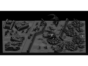 epic scale battle survival diorama toy & game accessories 40k armageddon imperial guard tyranids 3d print model - Mito3D
