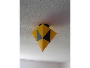 triforce 3d ceiling lamp video games lampshade shade legend zelda nintendo 3d print model - Mito3D