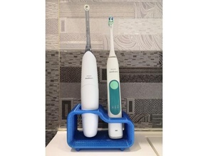 stand toothbrush airfloss philips sonicare bathroom philips-sonicare base holder 3d print model - Mito3D