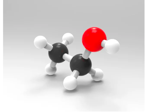 etanol kimya özetleyici model öğrenme 3d print model - Mito3D