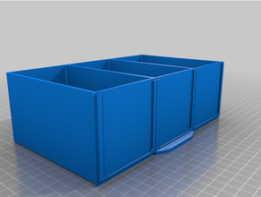large 2 drawer 3 partition 3d printing box storage box