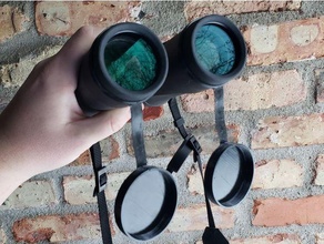 binocular lens cap 54mm od physics & astronomy binoculars 3d print model - Mito3D