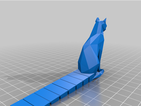 cu gato cat wedge decor 3d print model - Mito3D