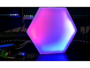 esagono nanoleaf inspired pixel luce pannello interattivo arte neopixel 3d print model - Mito3D
