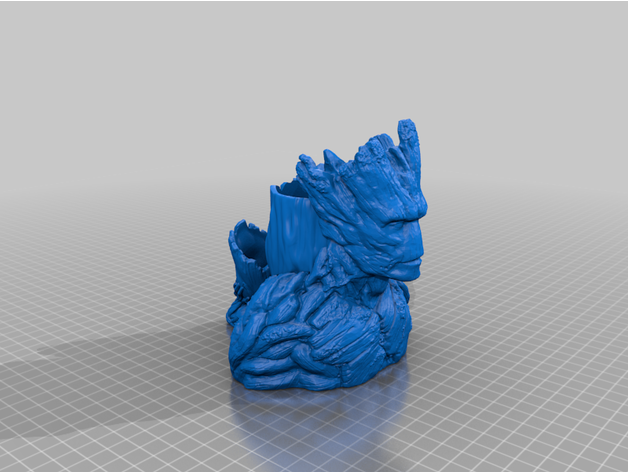 adulto bambino Groot matita titolare supporto ufficio portamatite albero ceppo 3D print model - Mito3D