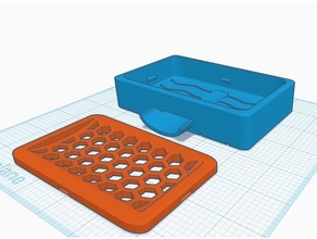 Sabonete suporte drenar banheiro drenante prato 3d print model - Mito3D