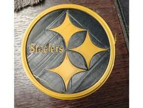 pittsburgh steelers coaster kitchen & dining drink football 3d print model - Mito3D