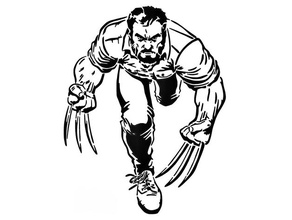 Wolverine şablon 4 2d Sanat Logan hayret mutant x Men erkekler 3d print model - Mito3D