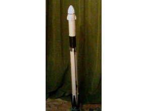 tripulación continuar jrad halcón 9 vehiculos cohetes 3d print model - Mito3D