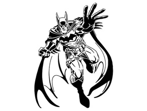 batman estêncil 5 2d arte bruce Wayne dc histórias quadrinhos herói injustiça jla justiça liga vigilante 3d print model - Mito3D