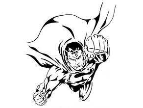 superman stencil 5 2d art alien dc comics hero illegal aliens injustice jla justice league krytonian refugee refugees 3d print model - Mito3D