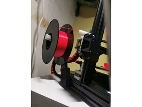 compact ender 3 rear mount spoolholder 3d printer accessories 3d print model - Mito3D