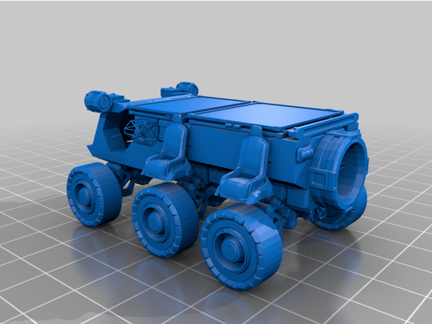 Bergung Rover scifi Platz Ingenieure 3D print model - Mito3D