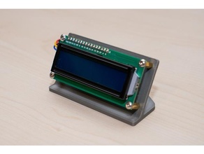 wemos lolin d1 mini + dfrobot 16x2 lcd monitor estante soporte esp8266 ywrobot 3d print model - Mito3D