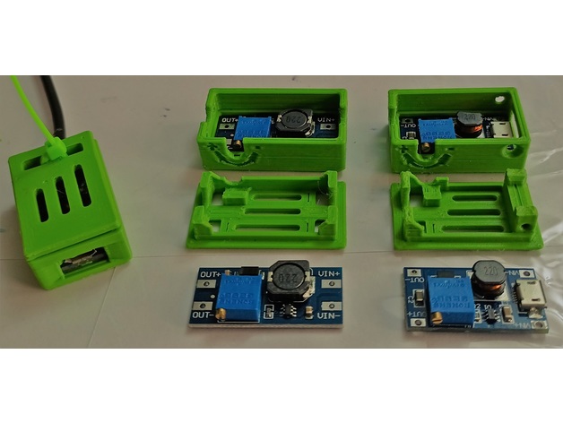mt3608 paso dc aumentar caja electrónica tablero aumentador presión caso funda convertidor bricolaje diy recinto micro 3D print model - Mito3D