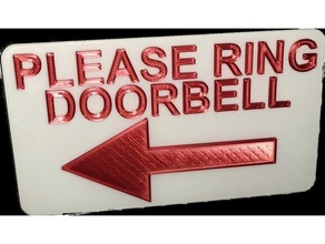 ring doorbell left arrow 3d print model - Mito3D