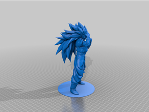 Goku ssj3 Dragão bola super saiyan 3d print model - Mito3D