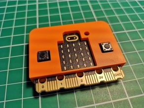 bbc micro bit v2 + v1 Cas gaine geh électronique microbit fablabmuc gehaeuse gehuse casser 3d print model - Mito3D