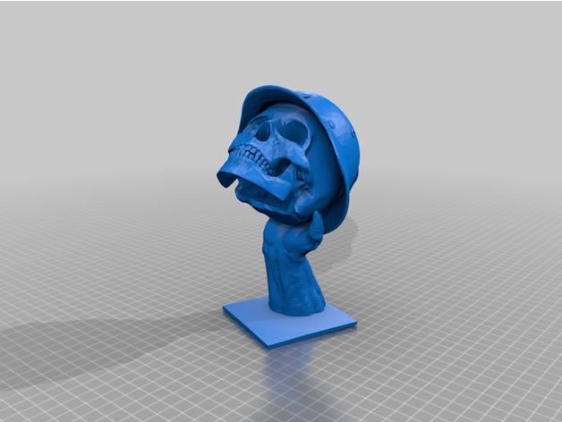 ww2+skull 3d impresión 3D print model - Mito3D