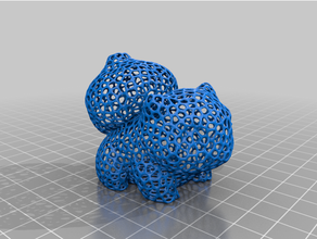 Bulbasaur voronoi Kreaturen 3d Pokémon 3d print model - Mito3D