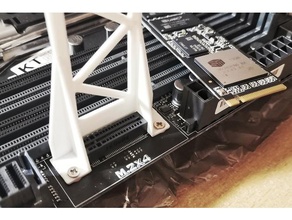 m2 nvme holder - x99 deluxe parts asus bracket mounting 3d print model - Mito3D
