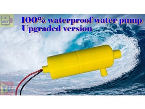 waterproof water pump upgrade version 3d printing dc 130 motor mini submersible 3d print model - Mito3D