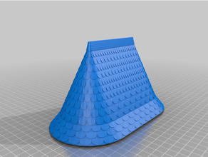 tejados circulares 7x alargados paraca exin castillos construcción juguetes 3d print model - Mito3D