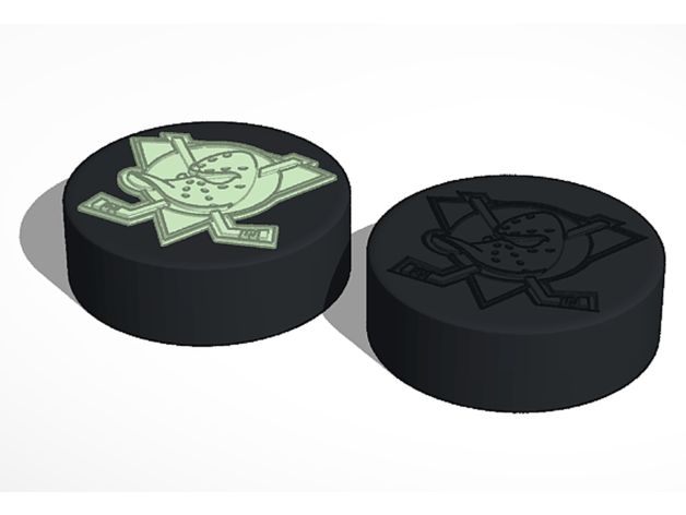 Anaheim güçlü ördekler nhl hokey disk logo işaretler logolar 3D print model - Mito3D