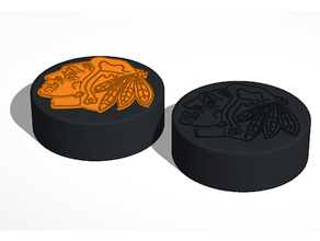 chicago blackhawks nhl hockey disco logo señales logos 3d print model - Mito3D