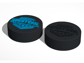 western conference nhl hockey puck logo signs & logos 3d print model - Mito3D