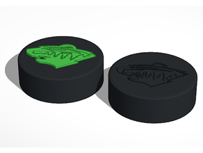 Minnesota selvaggio nhl hockey disco logo segni loghi 3d print model - Mito3D