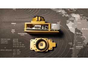 modular pi cámara 3b cs mount CSI lente montar frambuesa hd web 3d print model - Mito3D