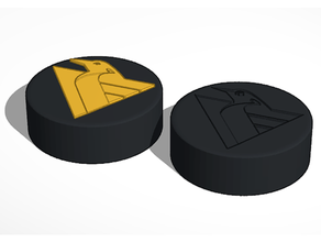 Pittsburgh Pinguine 1990s nhl Eishockey Puck Logo Zeichen Logos 3d print model - Mito3D