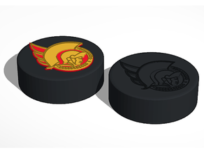 Ottawa senadores nhl hockey disco logo señales logos 3d print model - Mito3D