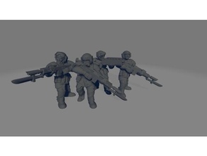 angry spaceguards fight troopers set huge pack toy & game accessories 40k warhammer astra militarum cadian warhammer40k 40000 wh40k 3d print model - Mito3D