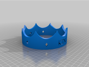 crown customizable text jewelry 3d print model - Mito3D
