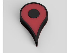 google mapas alfiler refrigerador imán casa tarjeta mapa 3d print model - Mito3D