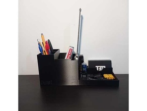 USB sd lápiz soporte oficina calibrar tarjeta escritorio organizador microsd 3d print model - Mito3D