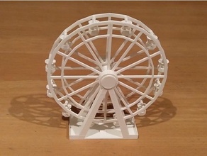 ferris wheel scale buildings & structures model railroad n-scale gauge 3d print model - Mito3D