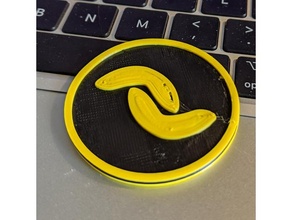 banano coin coins & badges cryptocurrency 3d print model - Mito3D