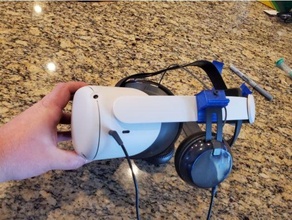 oculus quest 2 elite strap skull candy head phone mounts video games skulll 3d print model - Mito3D
