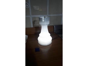 lampada torre degli scacchi chess rook lamp decor 3d print model - Mito3D