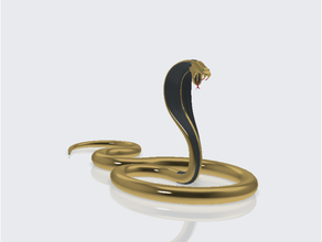 striking cobra animals desk ornament snake 3d print model - Mito3D