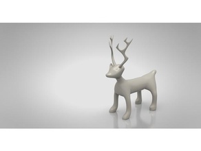 corna creatura in piedi sculture cervo bestia 3d print model - Mito3D
