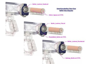 estd talon griffe tampon tube adapater sport air capitaine limace nerf blaster mod 3d print model - Mito3D